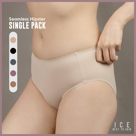 ICE Next to Skin Ladies Women Seamless Heatpress Comfort Fit Silky Soft Hipster Panty Carin  1pc