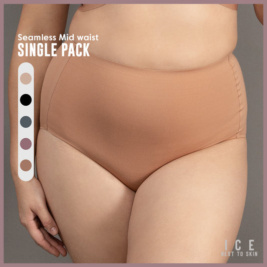 ICE Next to Skin Ladies Women Seamless Heatpress Comfort Fit Silky Soft Mid Waist Mid Rise Panty Cleo 1pc