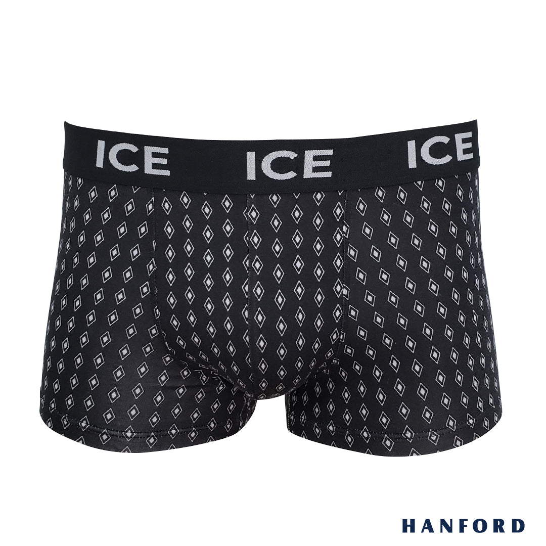 Hanford ICE Men Viscose w/ Spandex Boxer Briefs Dime - Black (Single Pack)