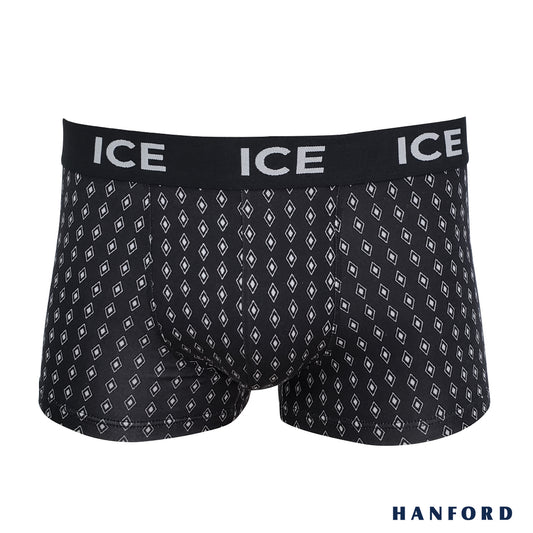 Hanford ICE Men Viscose w/ Spandex Boxer Briefs Dime - Black (Single Pack)