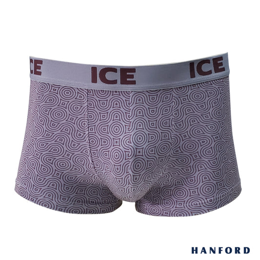 Hanford ICE Men Viscose w/ Spandex Boxer Briefs Swirl - Gray (Single Pack)