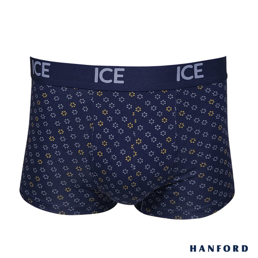 anford ICE Men Viscose w/ Spandex Boxer Briefs Clover - Navy Blazer (Single Pack)