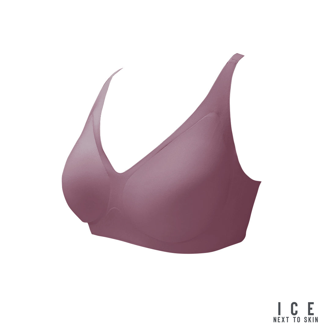 ICE Next to Skin Ladies Women Seamless Heatpress Comfort Fit Soft Push Up Wireless NonWire Bra - Kenzi (Single Pack)