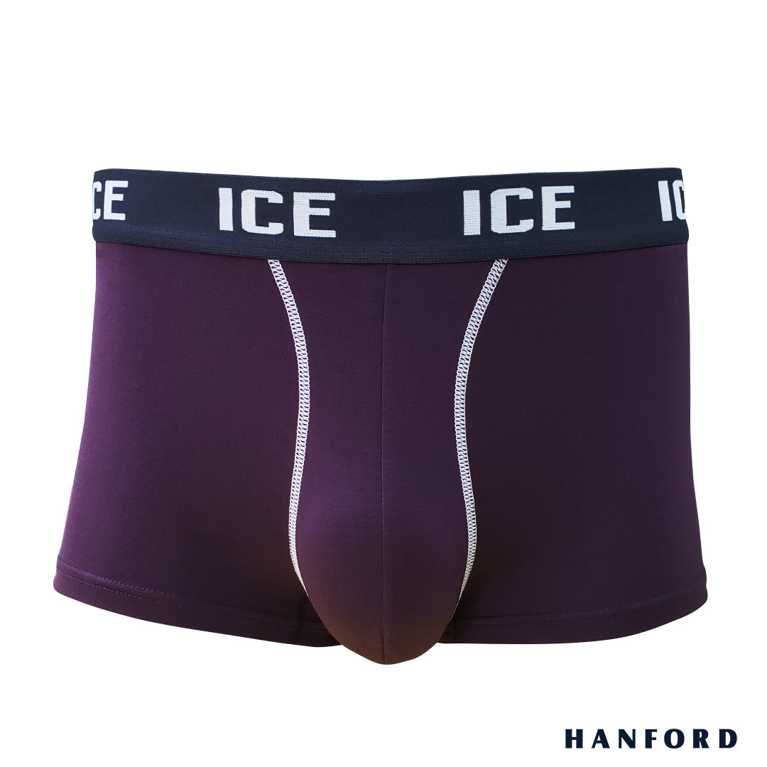 Hanford ICE Men Viscose w/ Spandex Boxer Briefs w/ Pouch Contrast Stitch Nolan (Single Pack)