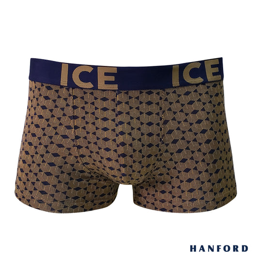 Hanford ICE Men Viscose w/ Spandex Boxer Briefs Tribal - Blue Graphite (Single Pack)