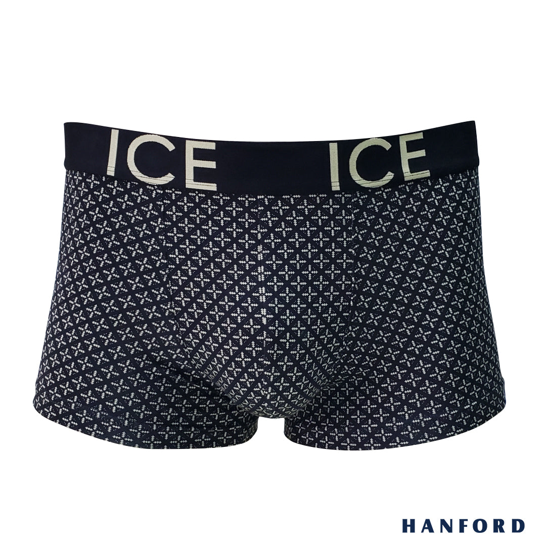 Hanford ICE Men Viscose w/ Spandex Boxer Briefs Aztec - Black (Single Pack)