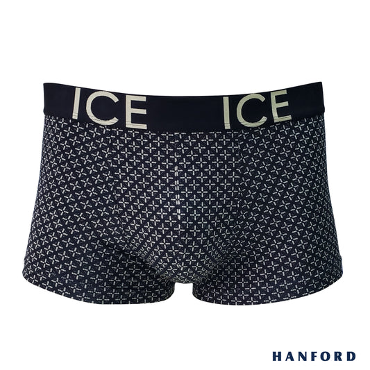 Hanford ICE Men Viscose w/ Spandex Boxer Briefs Aztec - Black (Single Pack)
