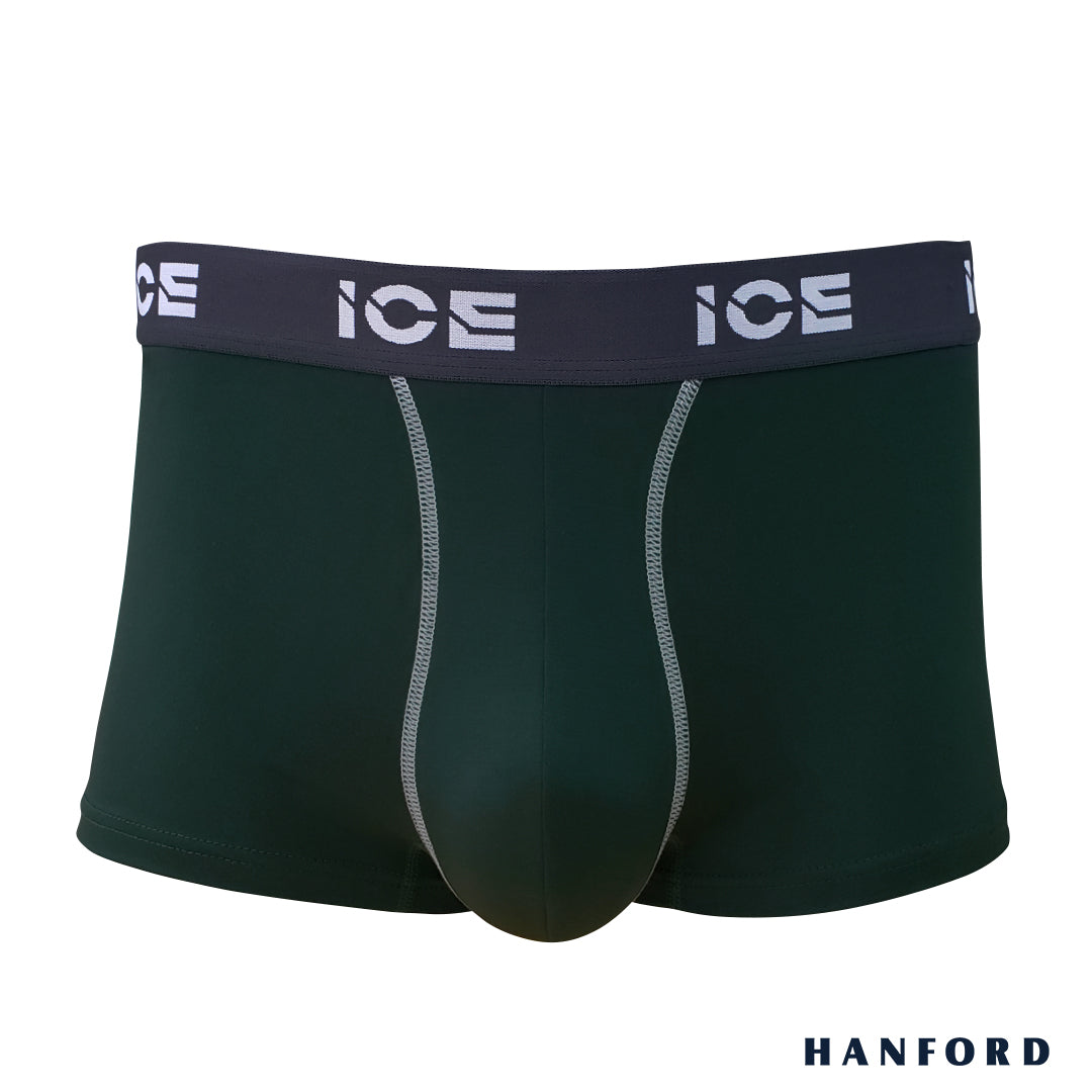 Hanford ICE Men Viscose w/ Spandex Boxer Briefs w/ Pouch Contrast Stitch Nolan (Single Pack)