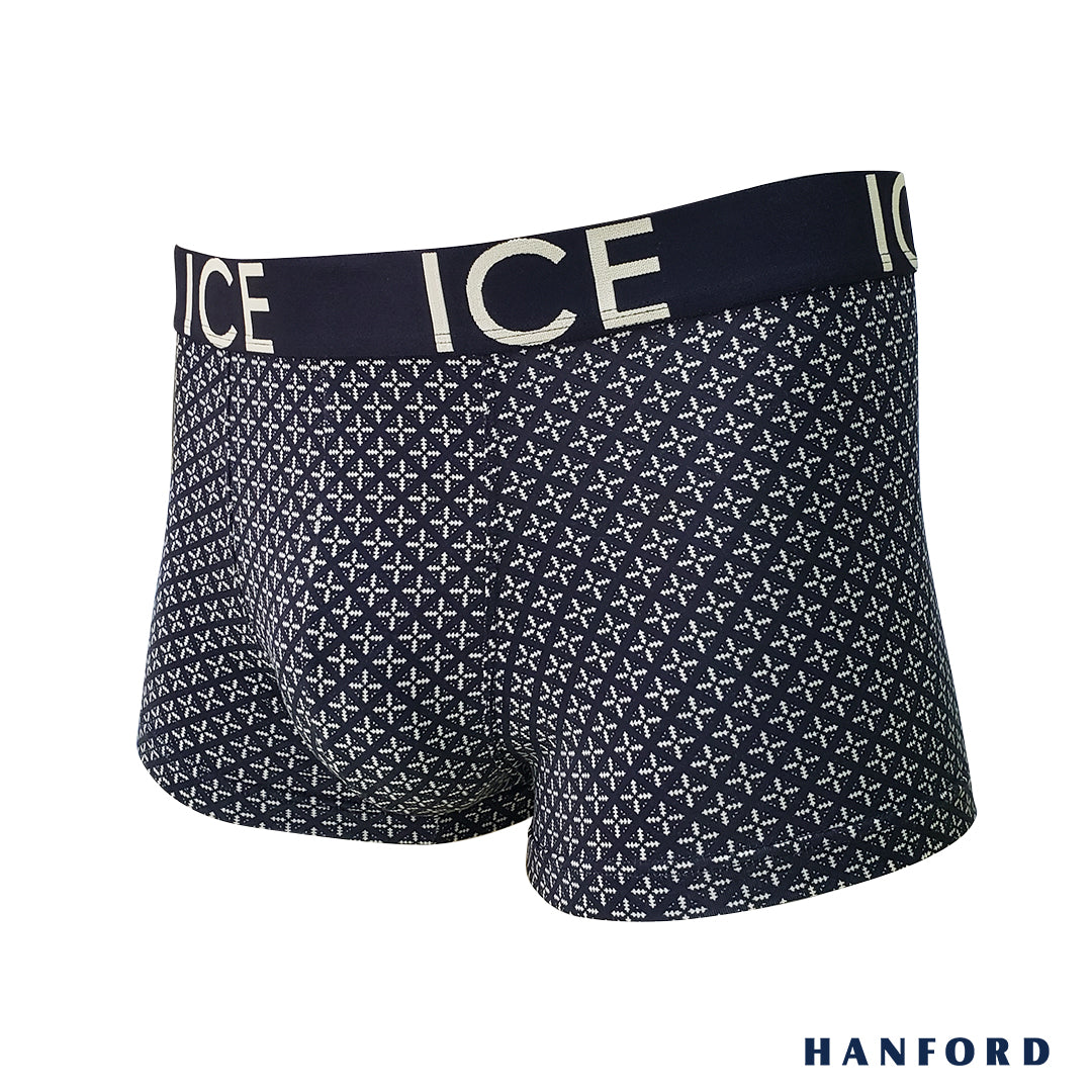 Hanford ICE Men Viscose w/ Spandex Boxer Briefs Aztec - Black (Single Pack)