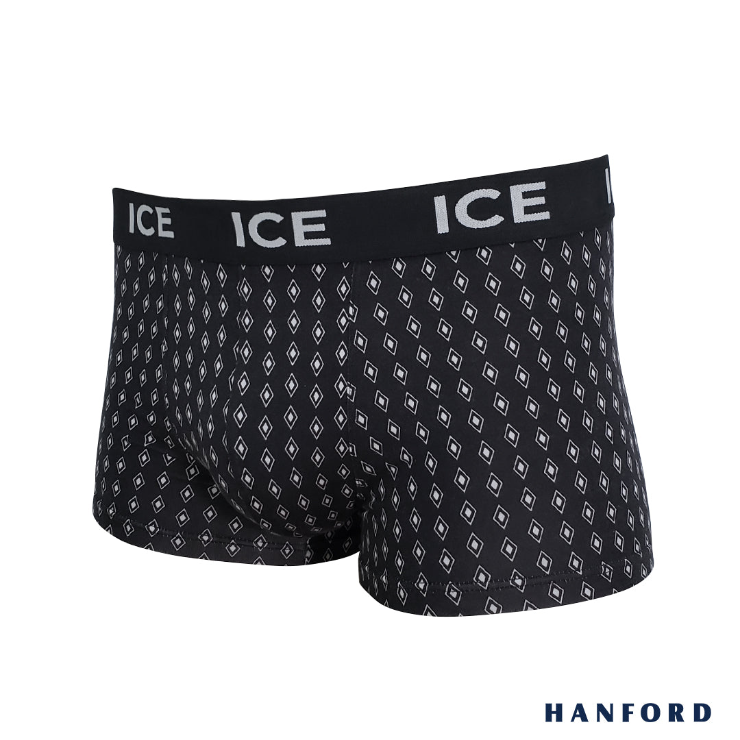 Hanford ICE Men Viscose w/ Spandex Boxer Briefs Dime - Black (Single Pack)