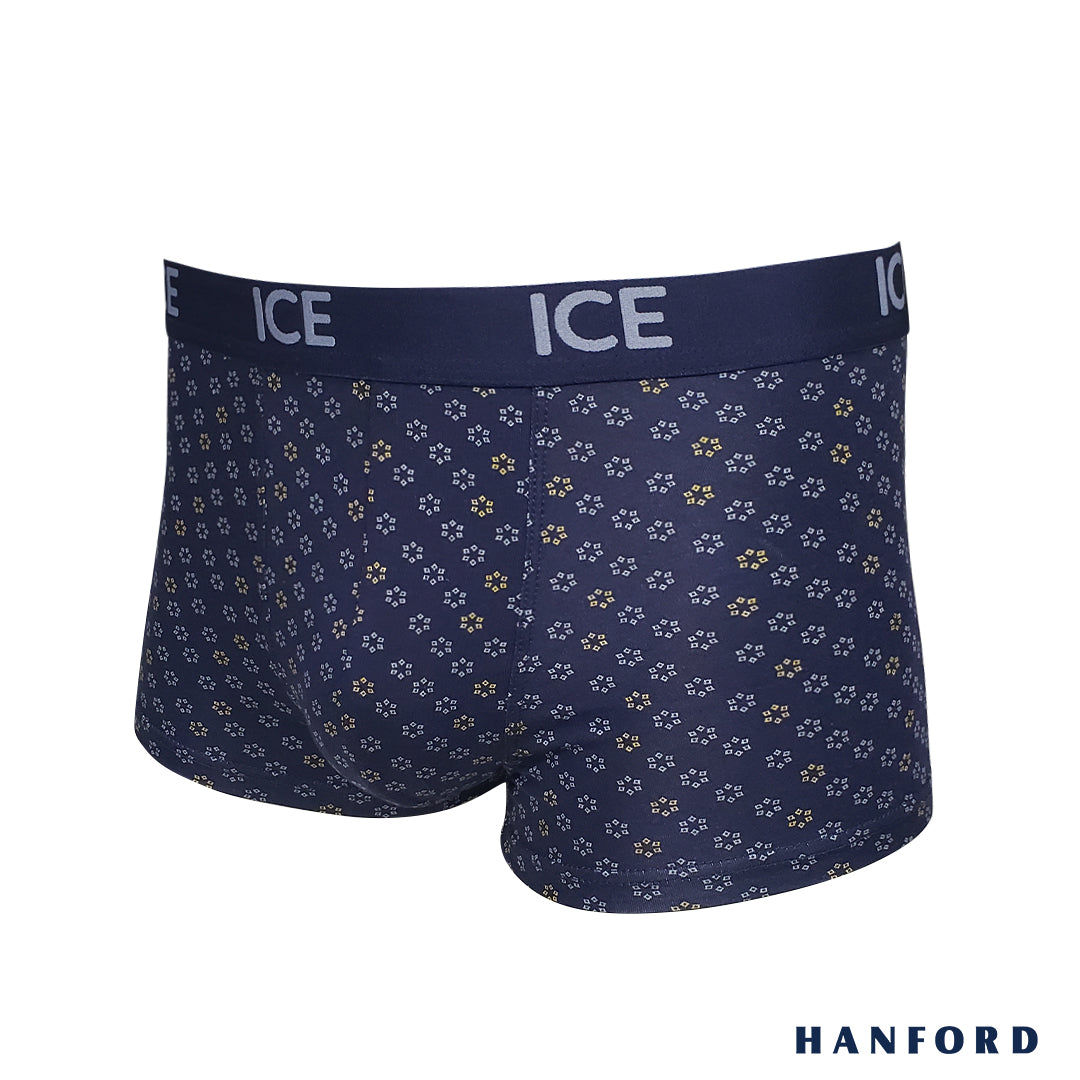 anford ICE Men Viscose w/ Spandex Boxer Briefs Clover - Navy Blazer (Single Pack)