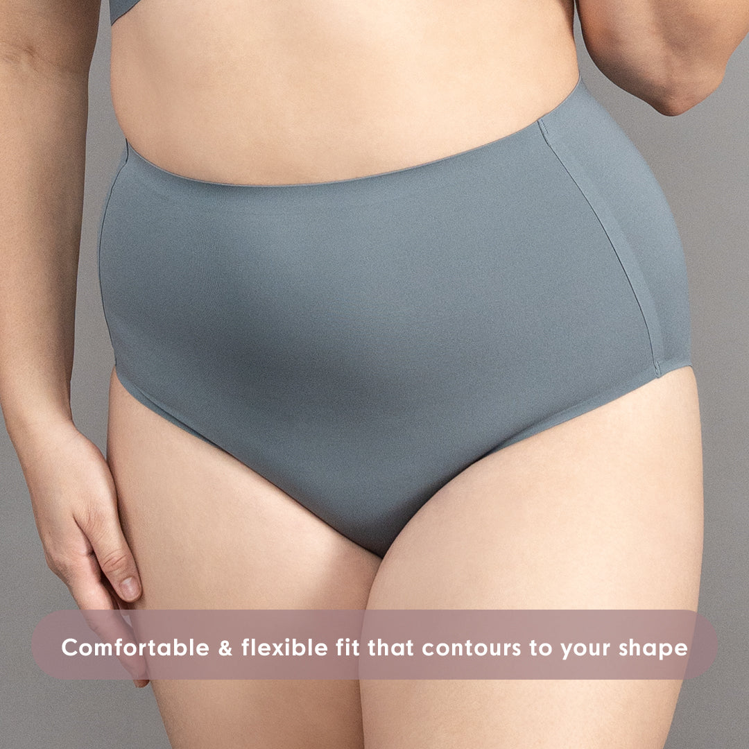 ICE Next to Skin Ladies Women Seamless Heatpress Comfort Fit Silky Soft Mid Waist Mid Rise Panty Cleo 3in1