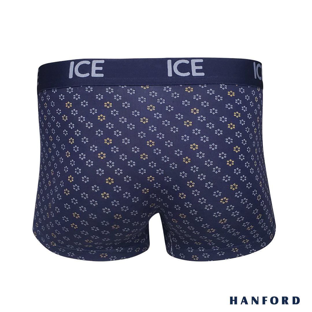 anford ICE Men Viscose w/ Spandex Boxer Briefs Clover - Navy Blazer (Single Pack)