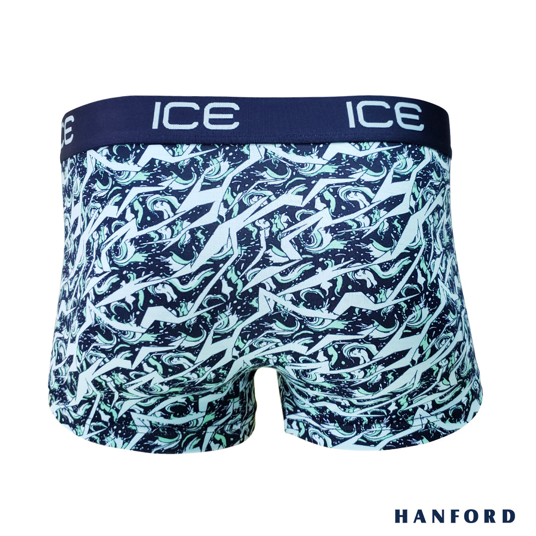 Hanford ICE Men Viscose w/ Spandex Boxer Briefs Marble - Maritime (Single Pack)