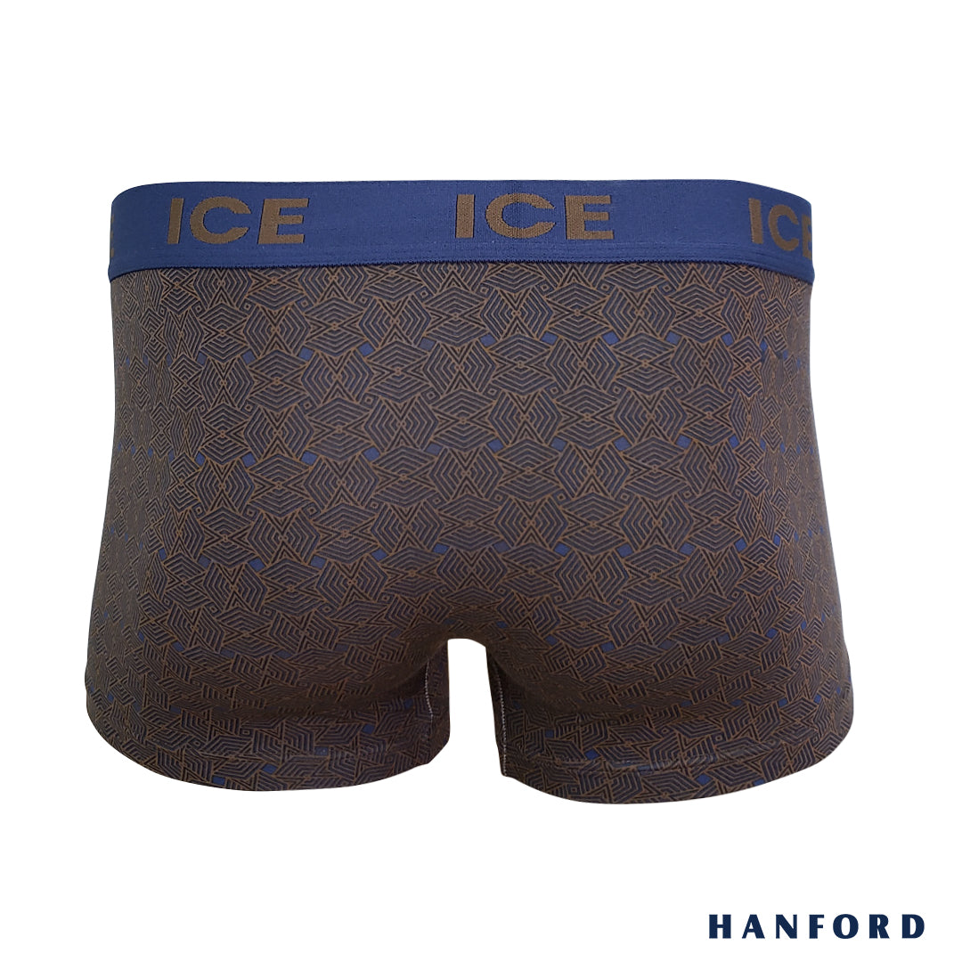 Hanford ICE Men Viscose w/ Spandex Boxer Briefs Ethnic - Copper (Single Pack)