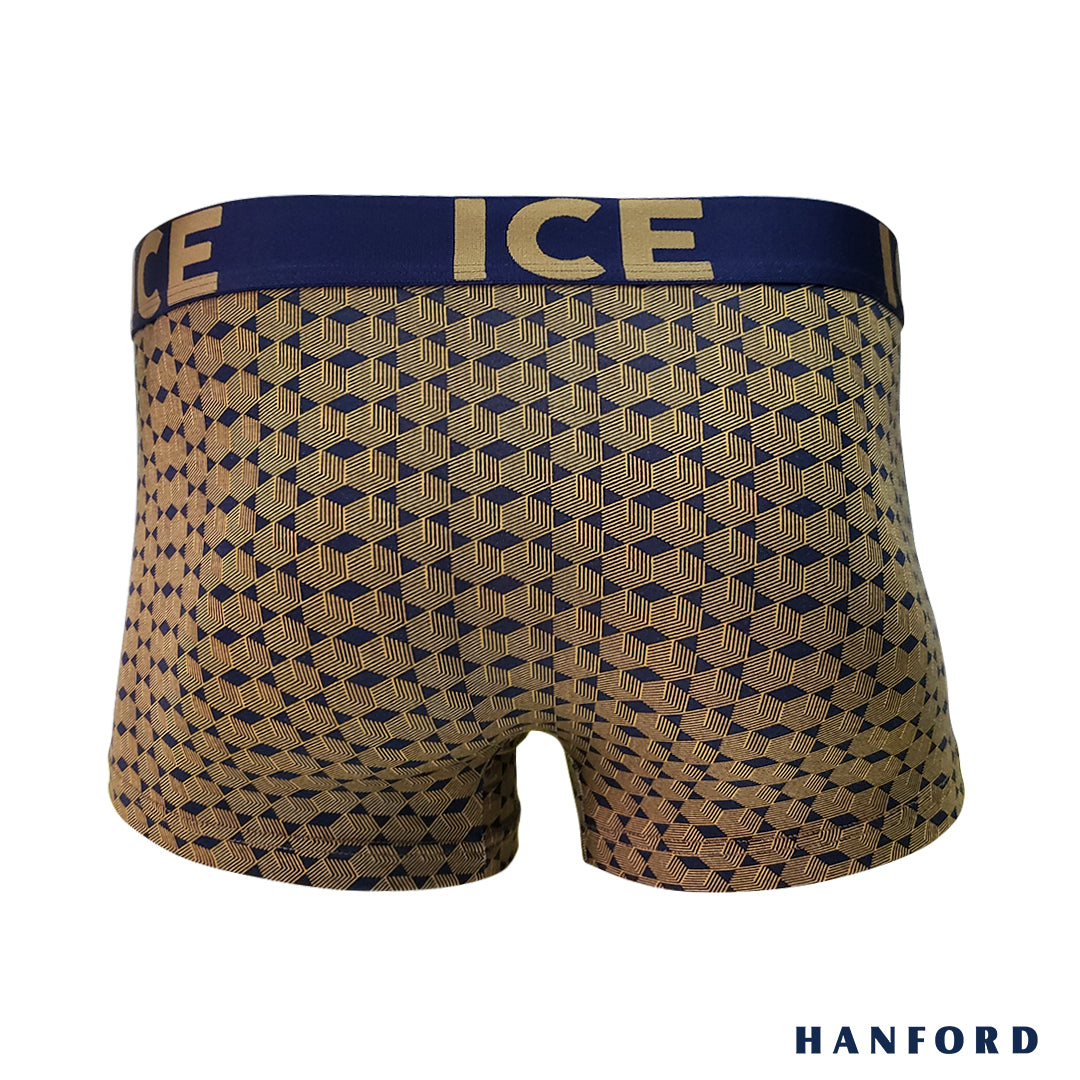 Hanford ICE Men Viscose w/ Spandex Boxer Briefs Tribal - Blue Graphite (Single Pack)