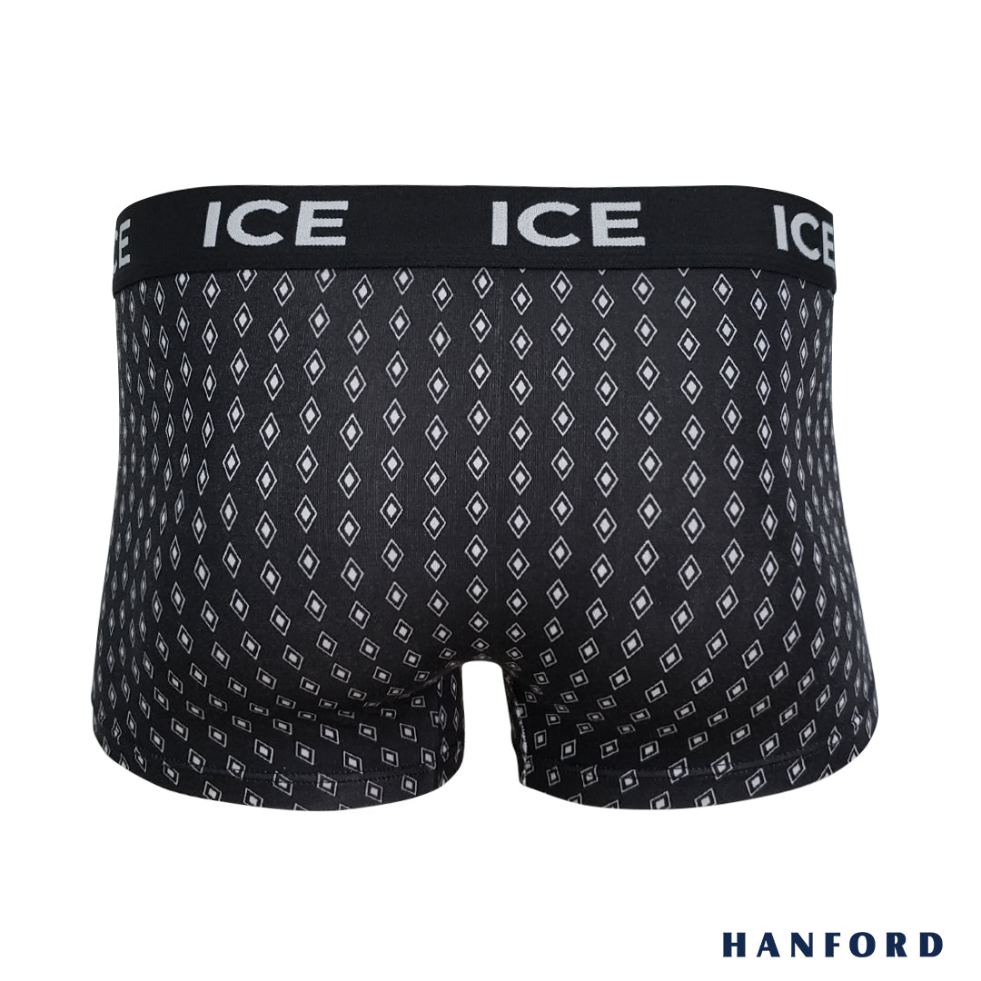 Hanford ICE Men Viscose w/ Spandex Boxer Briefs Dime - Black (Single Pack)