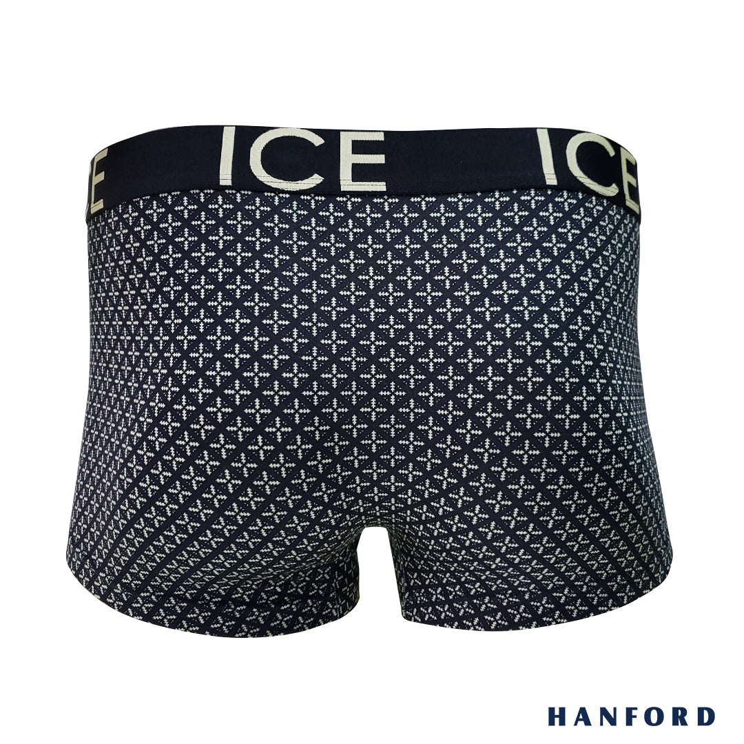 Hanford ICE Men Viscose w/ Spandex Boxer Briefs Aztec - Black (Single Pack)