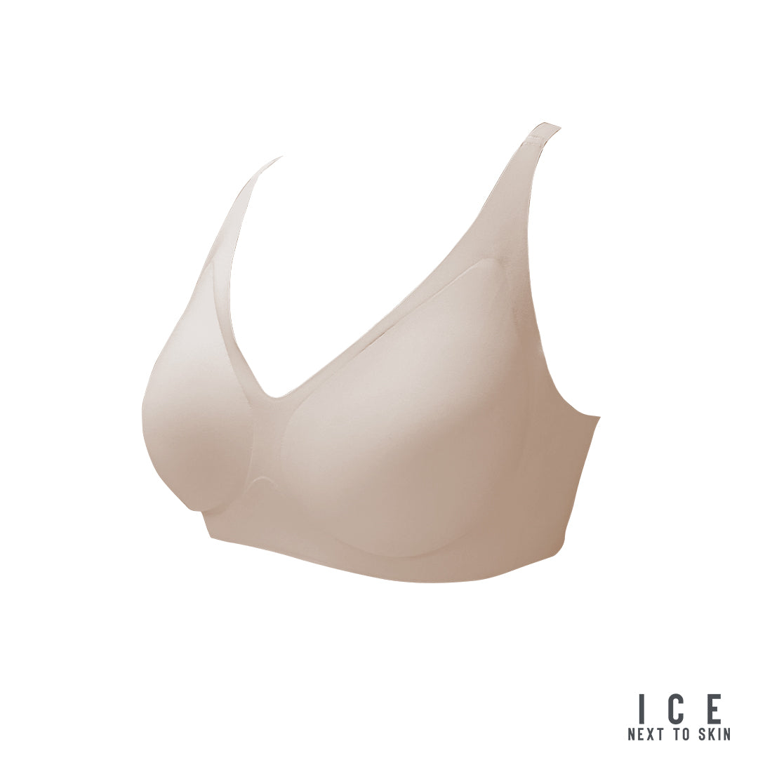 ICE Next to Skin  Ladies Women Seamless Heatpress Comfort Fit Soft Push Up Wireless NonWire Bra - Kenzi (Single Pack)