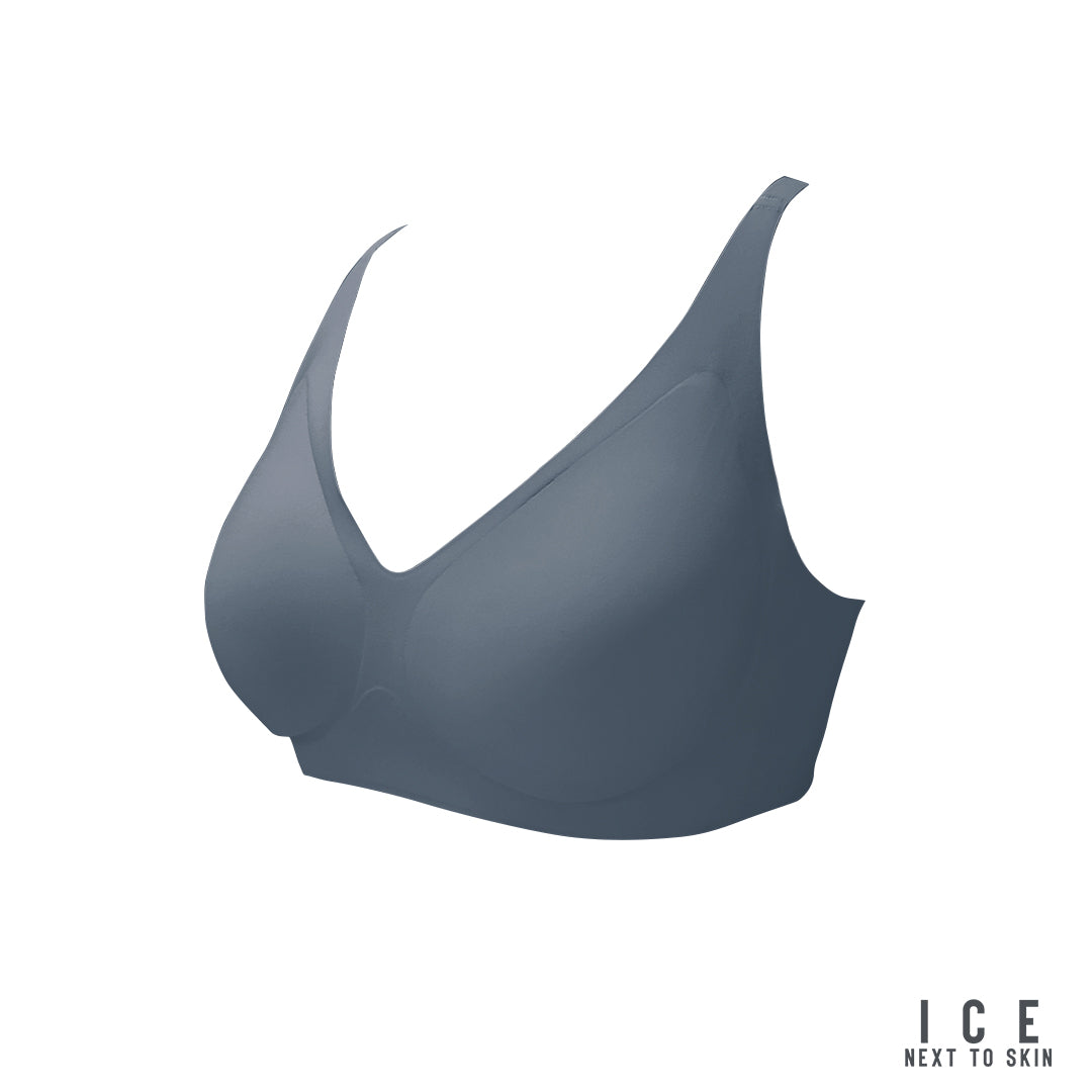 ICE Next to Skin  Ladies Women Seamless Heatpress Comfort Fit Soft Push Up Wireless NonWire Bra - Kenzi (Single Pack)