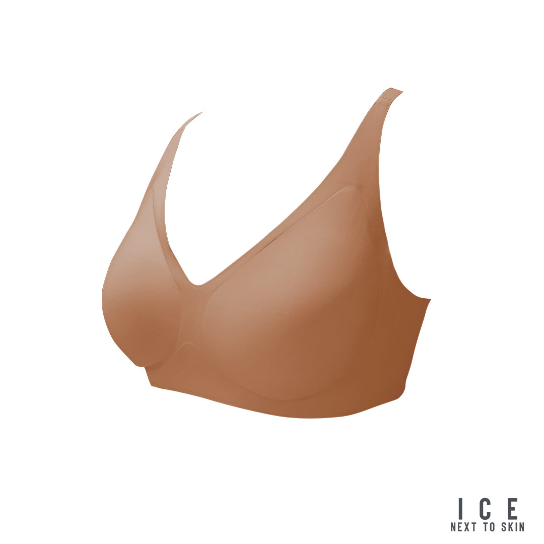 ICE Next to Skin  Ladies Women Seamless Heatpress Comfort Fit Soft Push Up Wireless NonWire Bra - Kenzi (Single Pack)