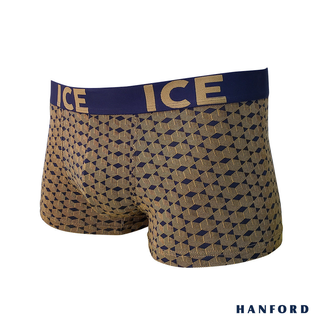Hanford ICE Men Viscose w/ Spandex Boxer Briefs Tribal - Blue Graphite (Single Pack)