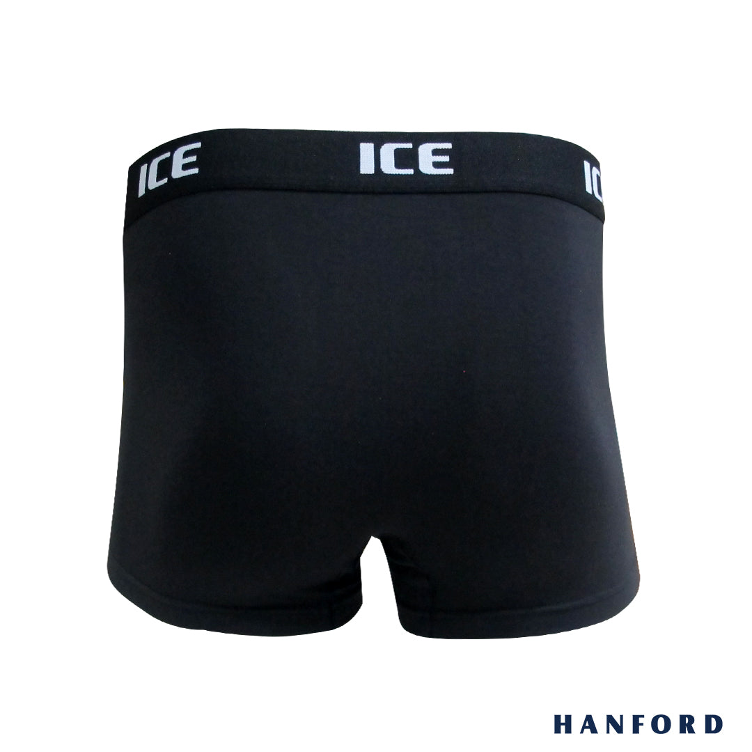 Hanford ICE Men CIRC Aircool Viscose w/ Spandex w/ Mesh Pouch Boxer Briefs - Black (Single Pack)