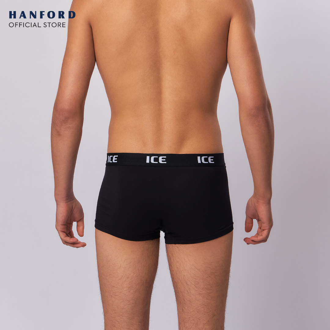 Hanford ICE Men CIRC Aircool Viscose w/ Spandex w/ Mesh Pouch Boxer Briefs - Black (Single Pack)
