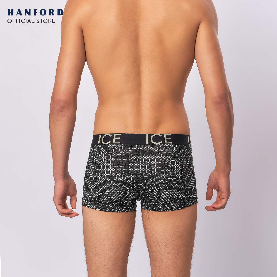 Hanford ICE Men Viscose w/ Spandex Boxer Briefs Aztec - Black (Single Pack)
