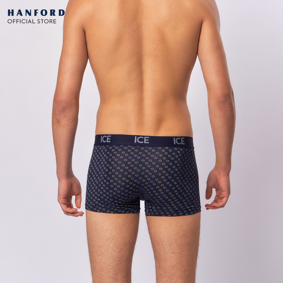 anford ICE Men Viscose w/ Spandex Boxer Briefs Clover - Navy Blazer (Single Pack)