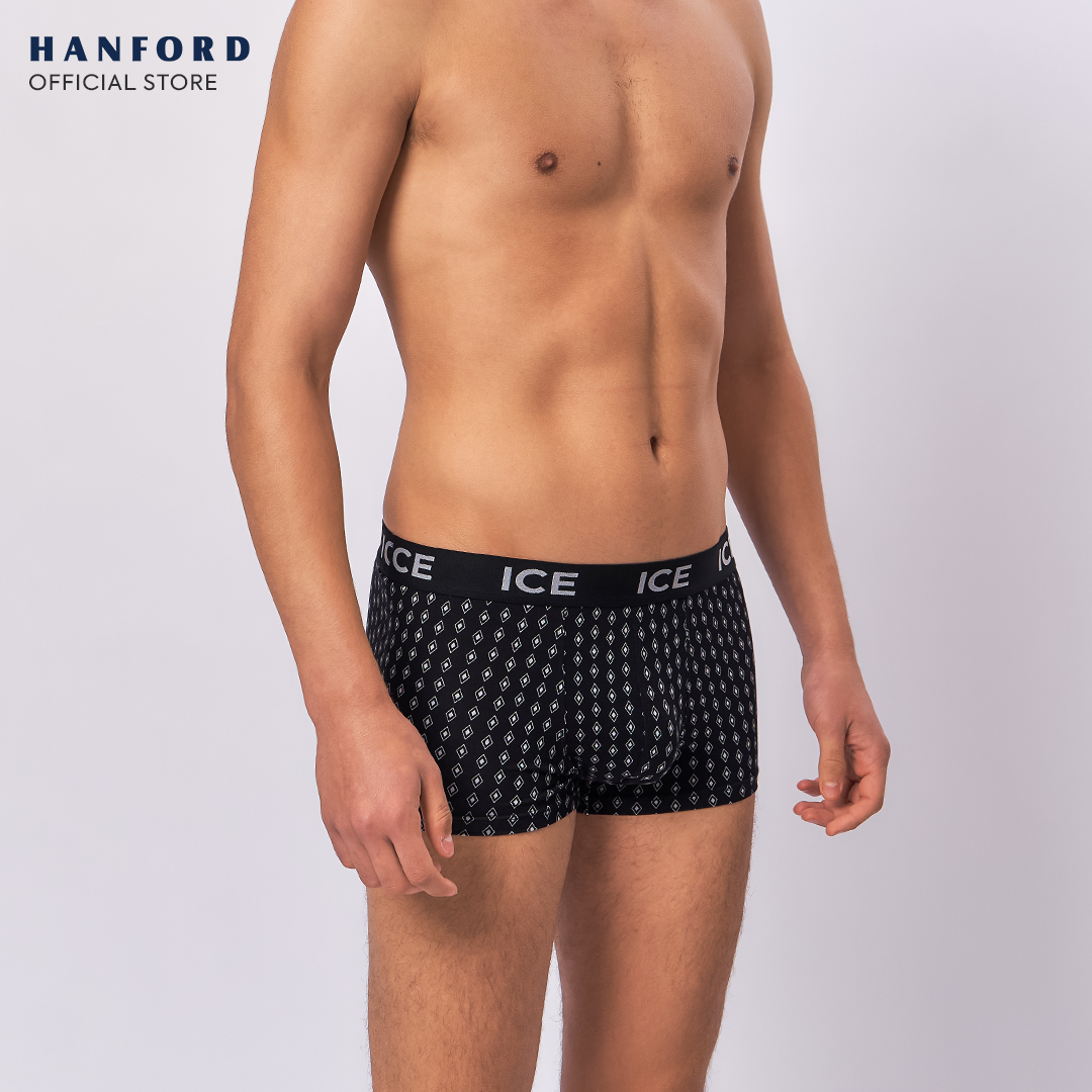 Hanford ICE Men Viscose w/ Spandex Boxer Briefs Dime - Black (Single Pack)