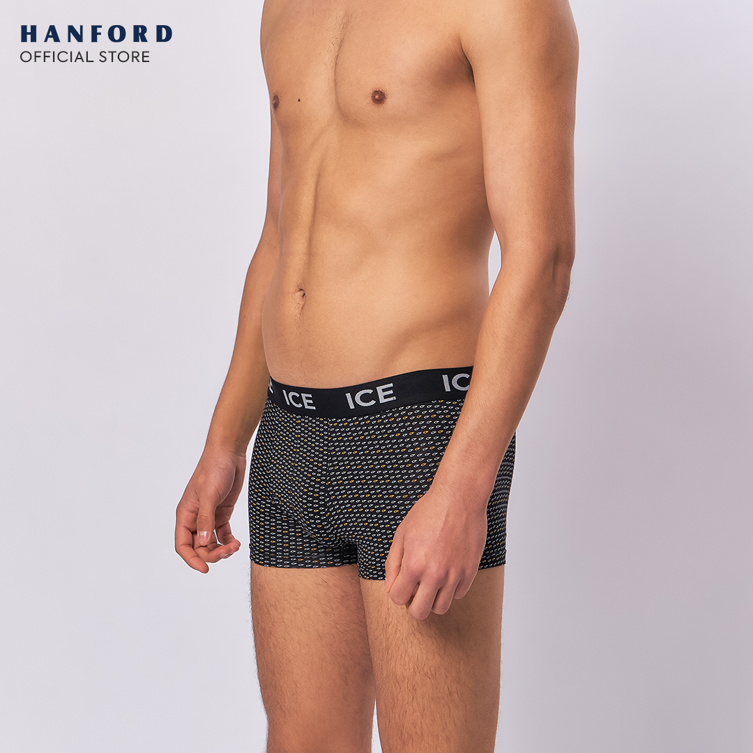 Hanford ICE Men Viscose w/ Spandex Boxer Briefs Drops - Black (Single Pack)