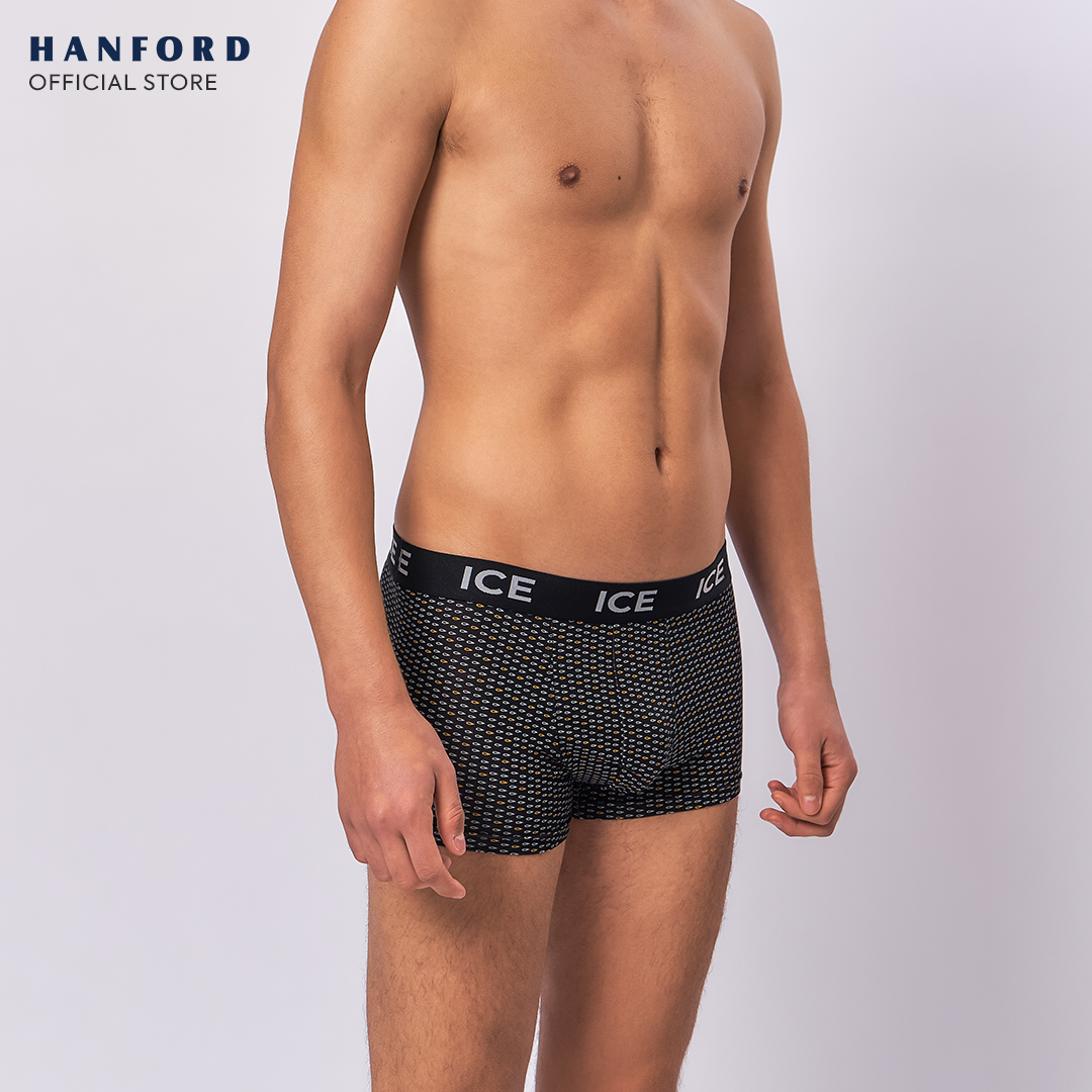 Hanford ICE Men Viscose w/ Spandex Boxer Briefs Drops - Black (Single Pack)