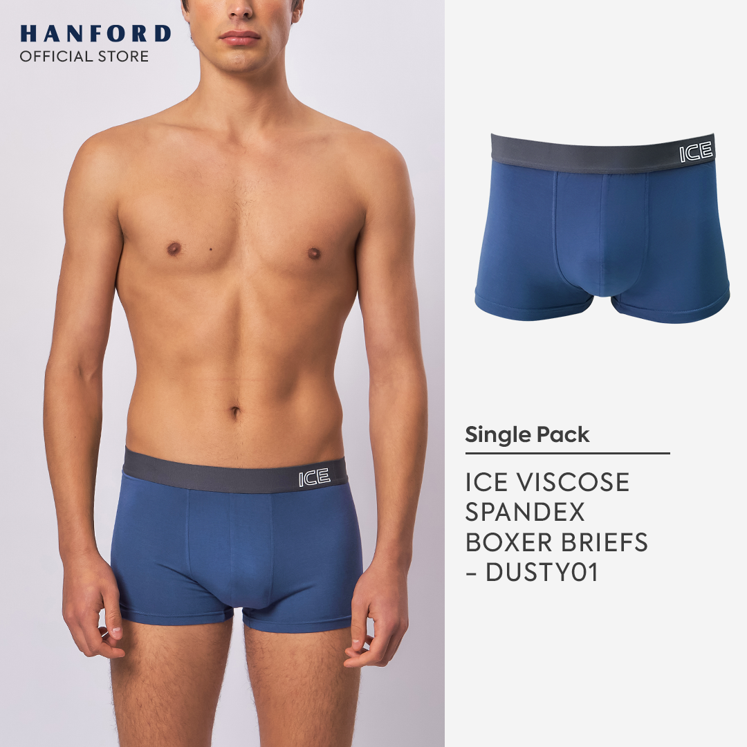 Hanford ICE Men Viscose w/ Spandex Boxer Briefs Dusty (Single Pack)