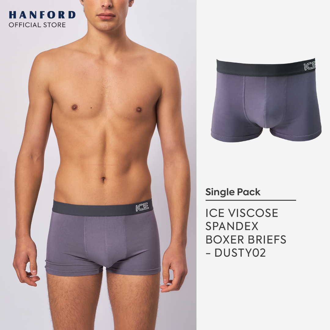Hanford ICE Men Viscose w/ Spandex Boxer Briefs Dusty (Single Pack)