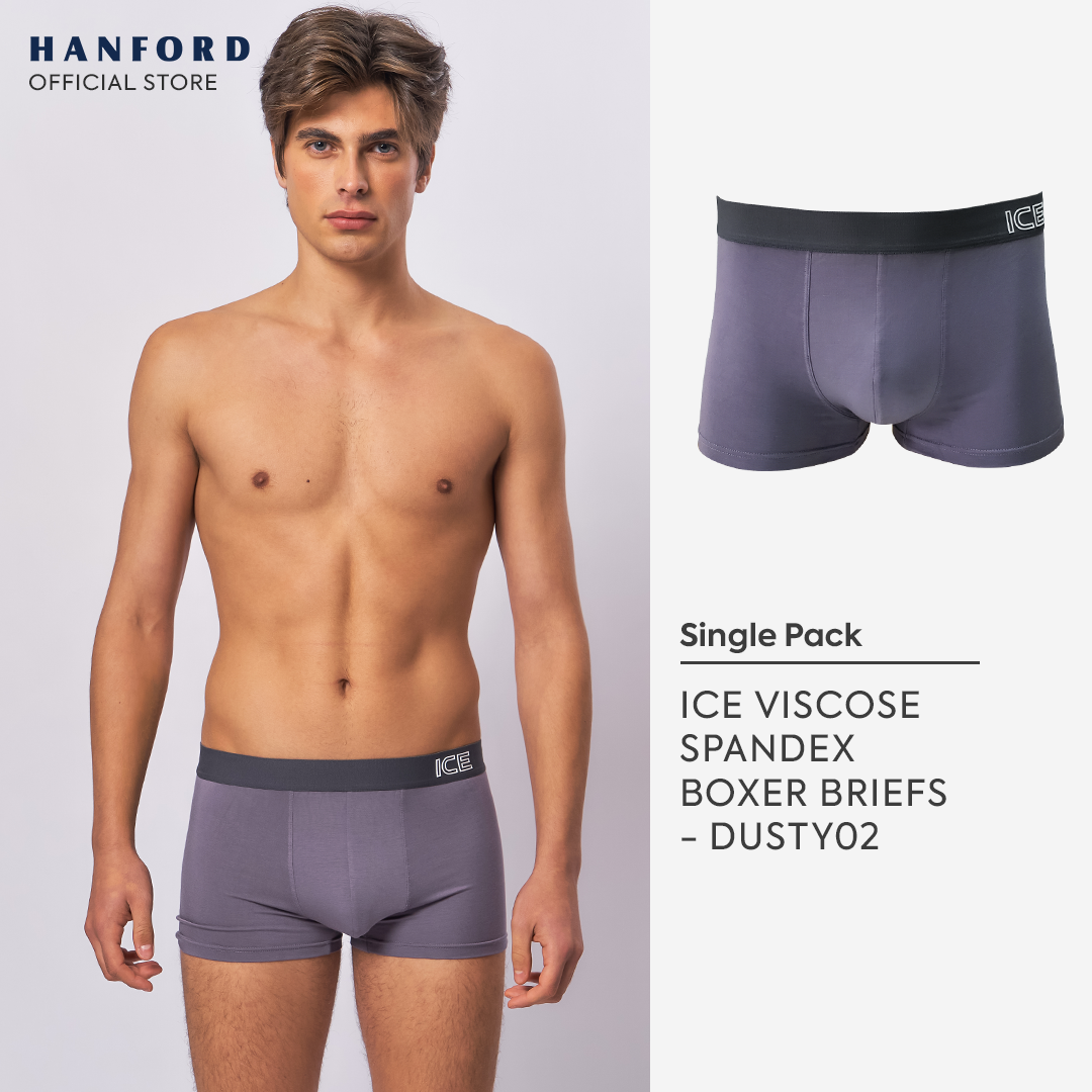 Hanford ICE Men Viscose w/ Spandex Boxer Briefs Dusty (Single Pack)