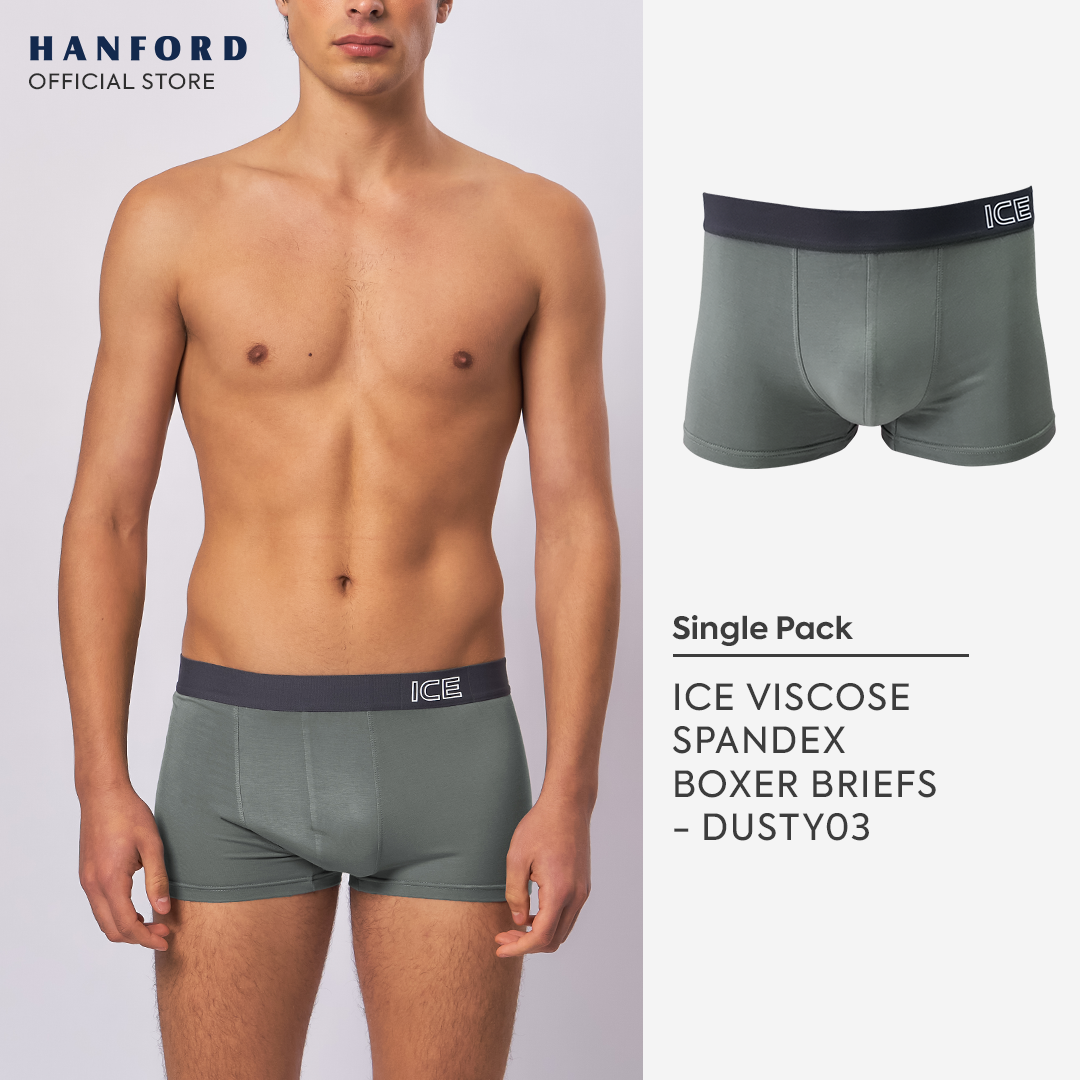 Hanford ICE Men Viscose w/ Spandex Boxer Briefs Dusty (Single Pack)