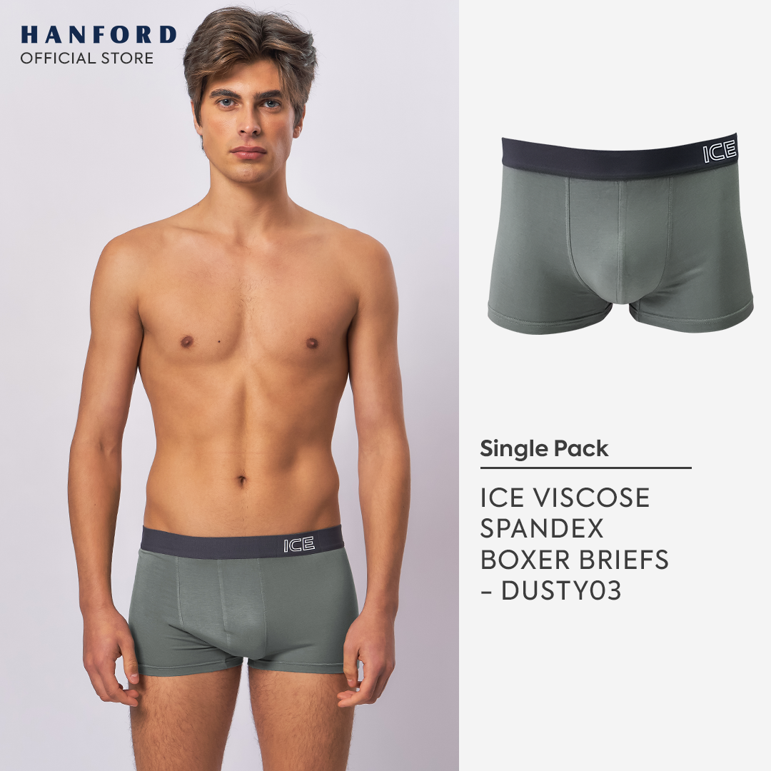 Hanford ICE Men Viscose w/ Spandex Boxer Briefs Dusty (Single Pack)