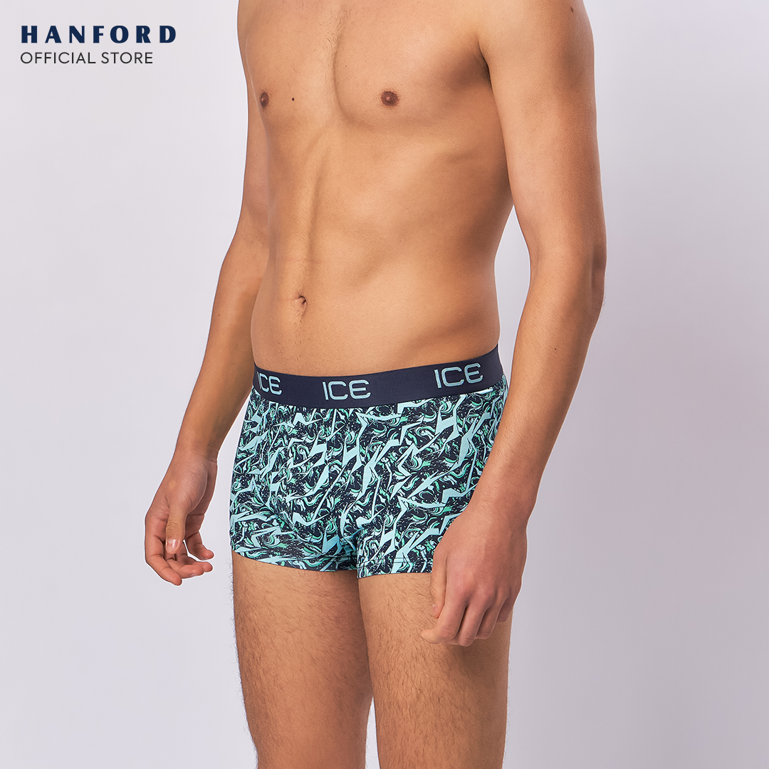 Hanford ICE Men Viscose w/ Spandex Boxer Briefs Marble - Maritime (Single Pack)