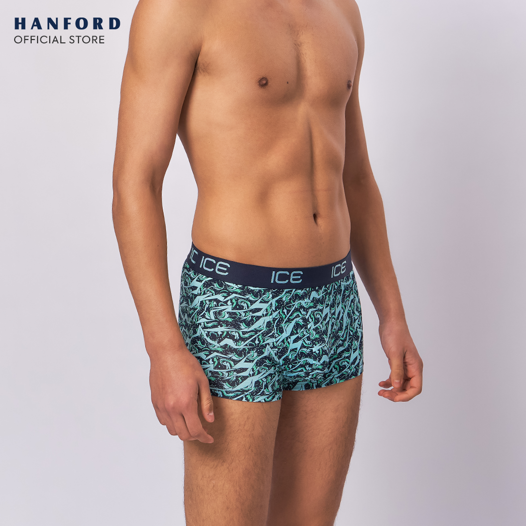 Hanford ICE Men Viscose w/ Spandex Boxer Briefs Marble - Maritime (Single Pack)