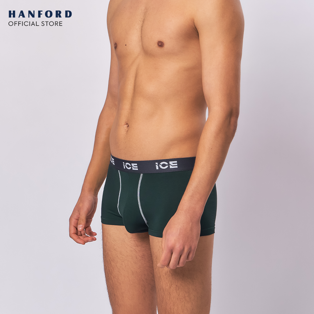 Hanford ICE Men Viscose w/ Spandex Boxer Briefs w/ Pouch Contrast Stitch Nolan (Single Pack)