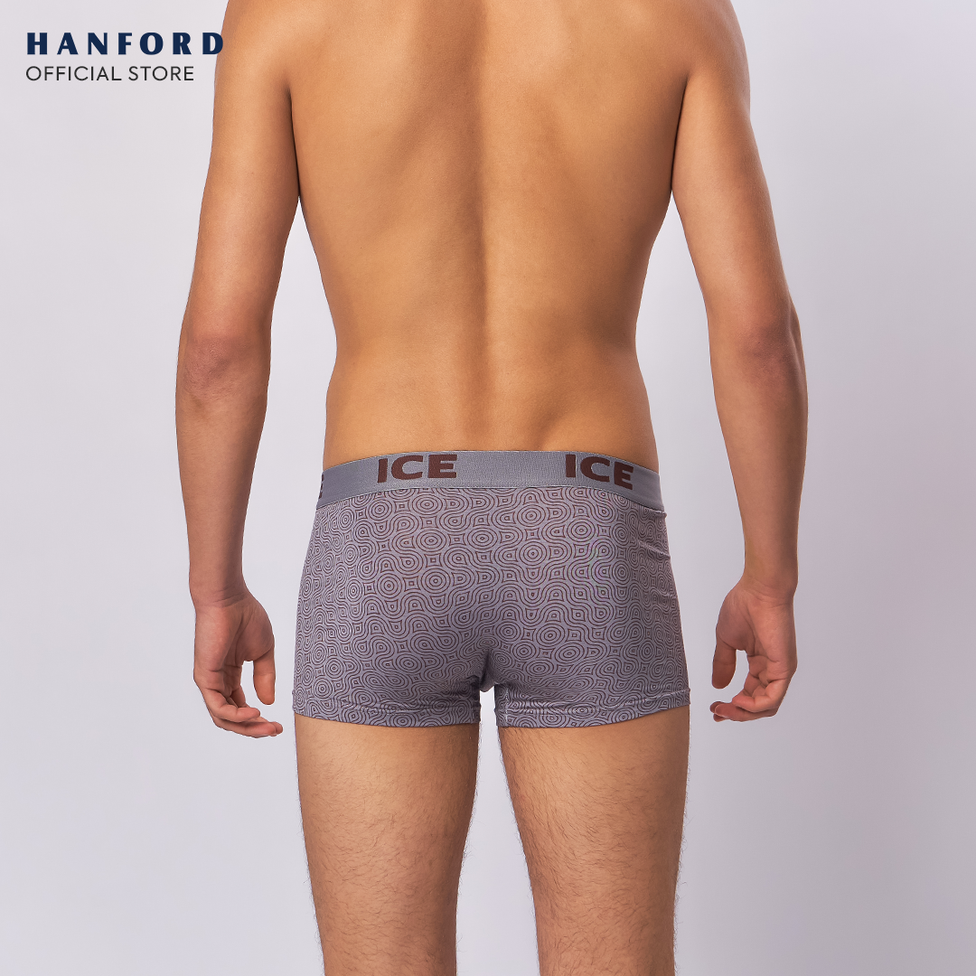 Hanford ICE Men Viscose w/ Spandex Boxer Briefs Swirl - Gray (Single Pack)
