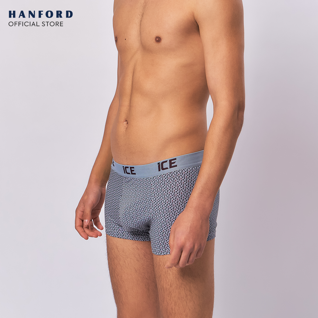 Hanford ICE Men Viscose w/ Spandex Boxer Briefs Triad - Glacier Gray (Single Pack)