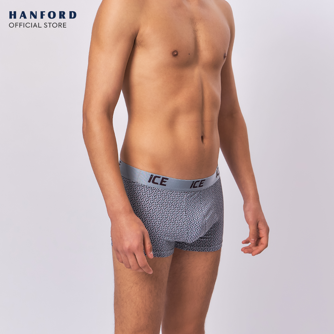 Hanford ICE Men Viscose w/ Spandex Boxer Briefs Triad - Glacier Gray (Single Pack)