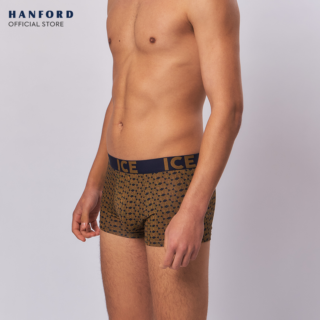 Hanford ICE Men Viscose w/ Spandex Boxer Briefs Tribal - Blue Graphite (Single Pack)