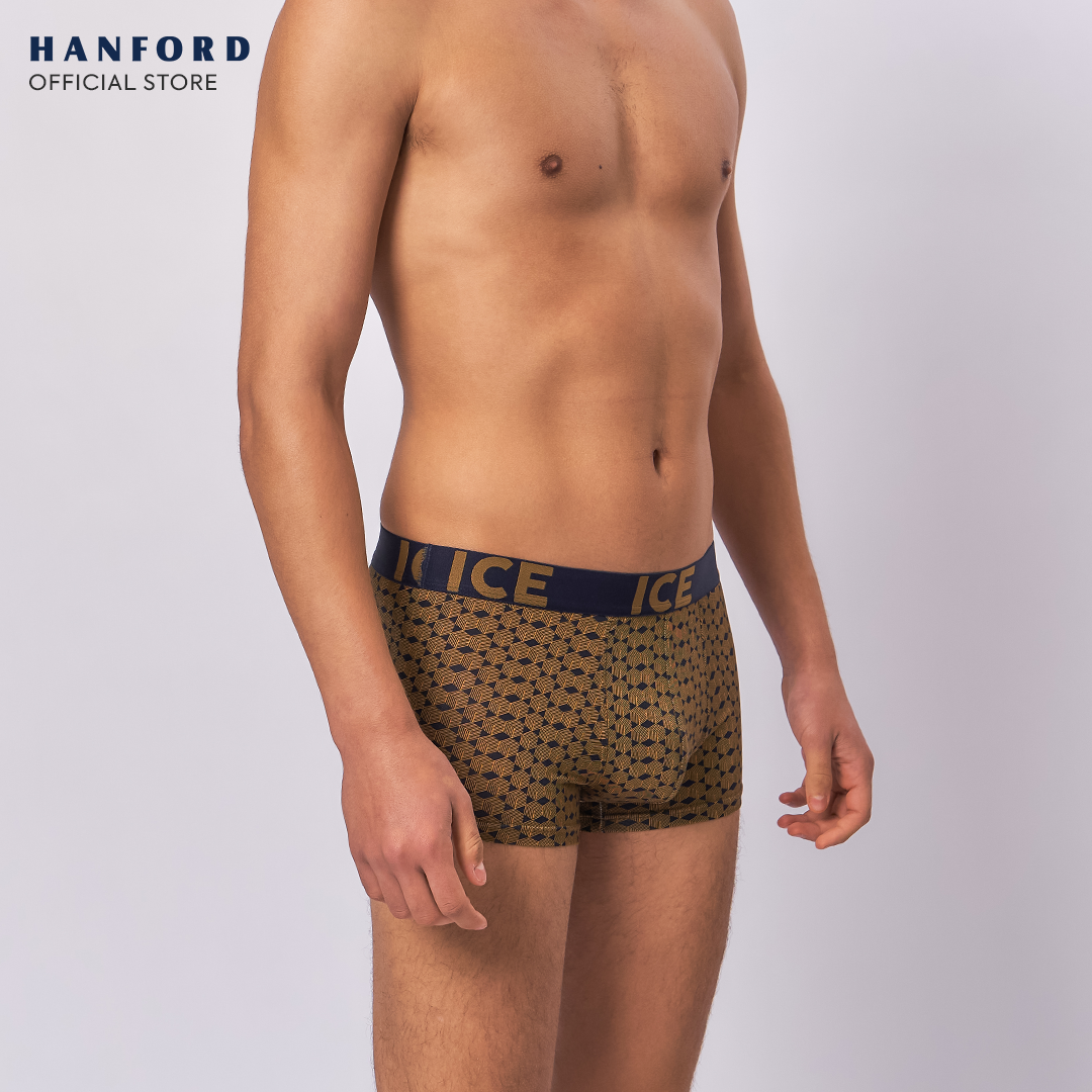 Hanford ICE Men Viscose w/ Spandex Boxer Briefs Tribal - Blue Graphite (Single Pack)